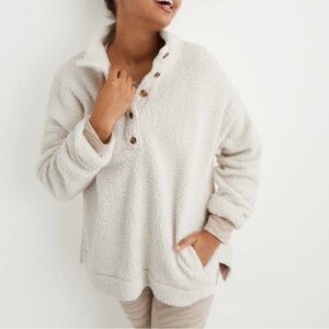 Aerie Cream Fleece Pullover